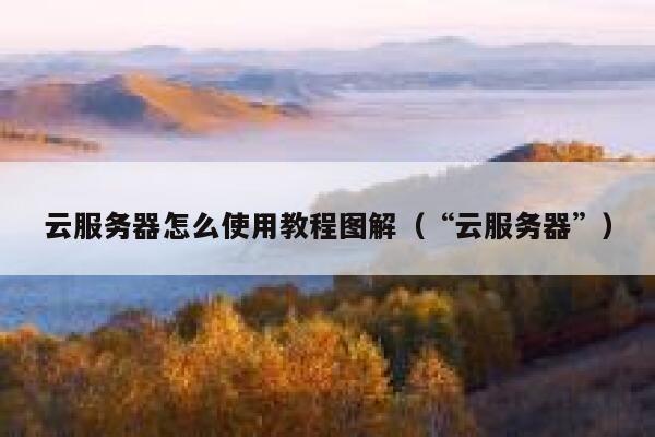 云服务器怎么使用教程图解（“云服务器”） 第1张