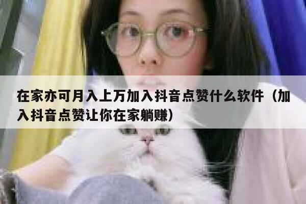 在家亦可月入上万加入抖音点赞什么软件（加入抖音点赞让你在家躺赚） 第1张