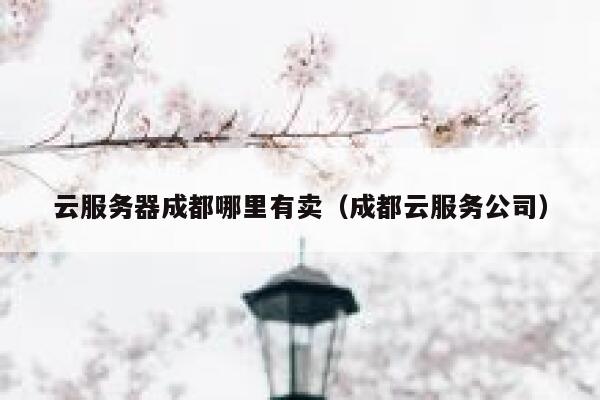 云服务器成都哪里有卖（成都云服务公司） 第1张