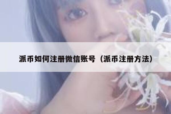 派币如何注册微信账号（派币注册方法） 第1张