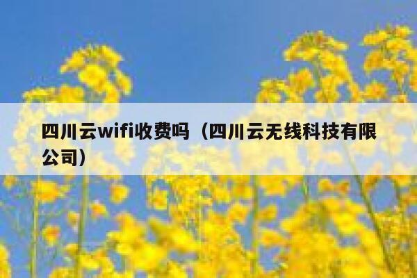 四川云wifi收费吗(四川云无线科技有限公司) 第1张 四川云wifi收费吗(四川云无线科技有限公司) 第1张