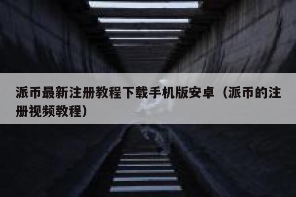 派币最新注册教程下载手机版安卓（派币的注册视频教程） 第1张
