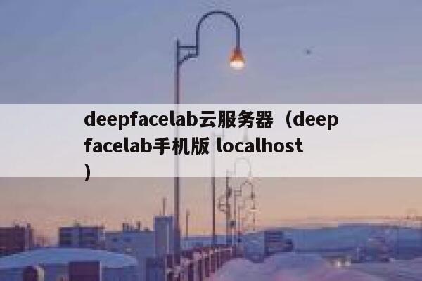 deepfacelab云服务器（deepfacelab手机版 localhost） 第1张