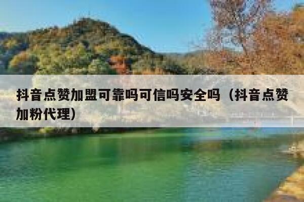 抖音点赞加盟可靠吗可信吗安全吗（抖音点赞加粉代理） 第1张