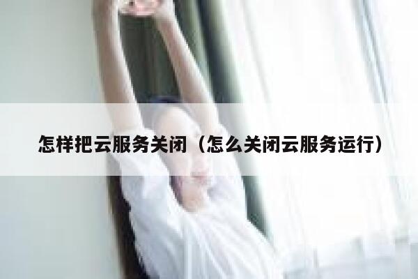 怎样把云服务关闭（怎么关闭云服务运行） 第1张