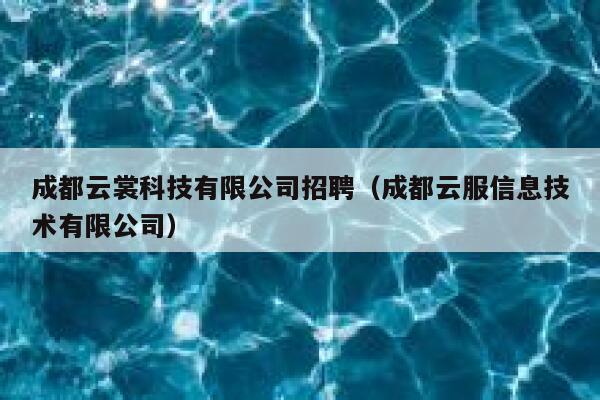 成都云裳科技有限公司招聘（成都云服信息技术有限公司） 第1张