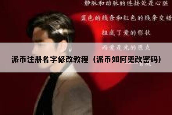 派币注册名字修改教程（派币如何更改密码） 第1张