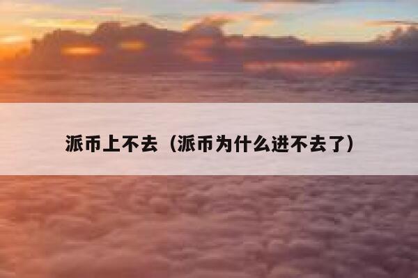 派币上不去（派币为什么进不去了） 第1张