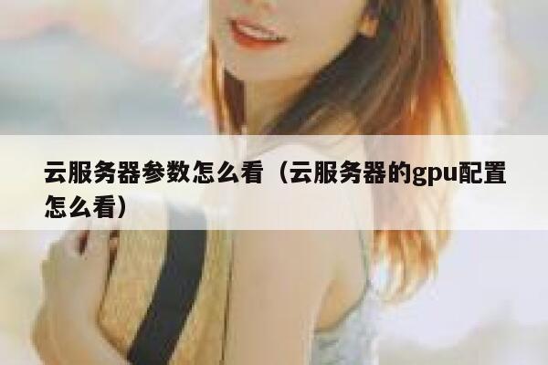 云服务器参数怎么看（云服务器的gpu配置怎么看） 第1张