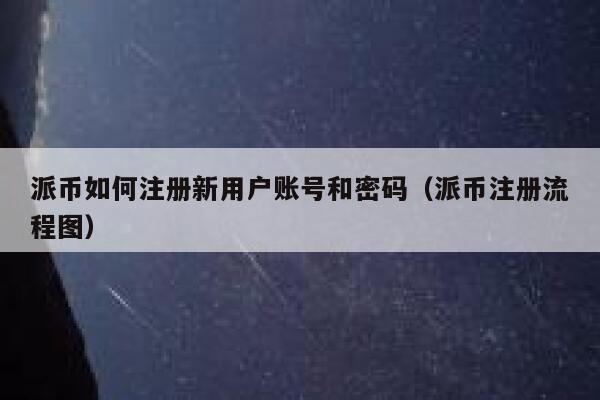 派币如何注册新用户账号和密码（派币注册流程图） 第1张