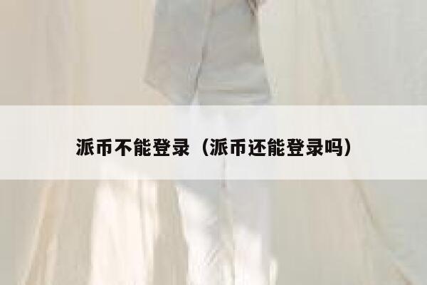 派币不能登录（派币还能登录吗） 第1张