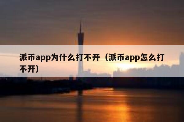 派币app为什么打不开（派币app怎么打不开） 第1张