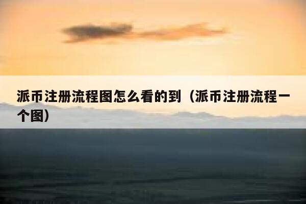 派币注册流程图怎么看的到（派币注册流程一个图） 第1张