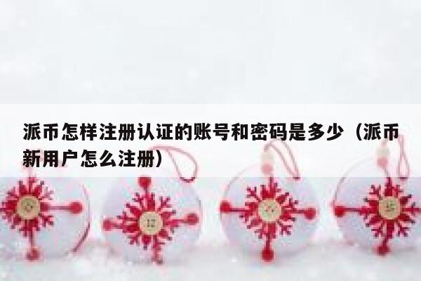 派币怎样注册认证的账号和密码是多少（派币新用户怎么注册） 第1张