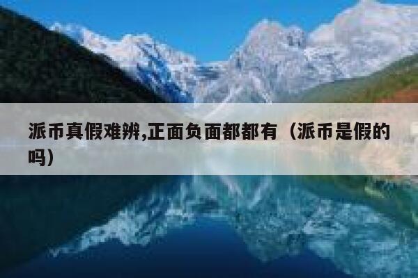 派币真假难辨,正面负面都都有（派币是假的吗） 第1张