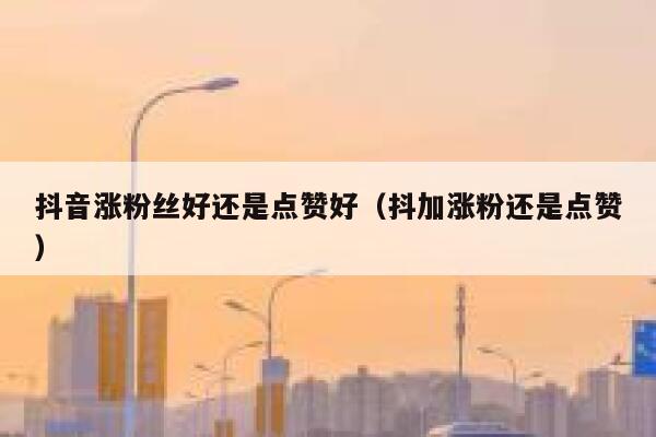 抖音涨粉丝好还是点赞好（抖加涨粉还是点赞） 第1张