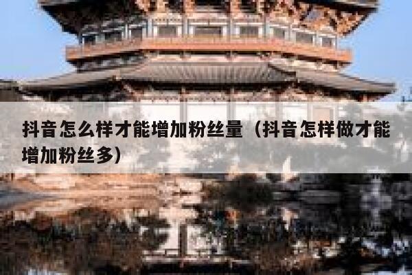 抖音怎么样才能增加粉丝量（抖音怎样做才能增加粉丝多） 第1张
