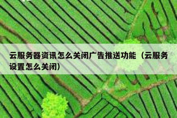 云服务器资讯怎么关闭广告推送功能（云服务设置怎么关闭） 第1张