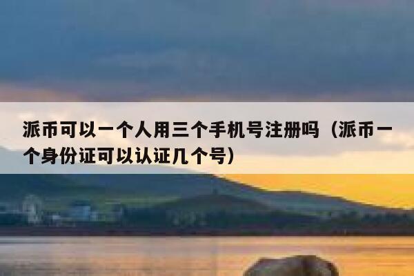 派币可以一个人用三个手机号注册吗（派币一个身份证可以认证几个号） 第1张