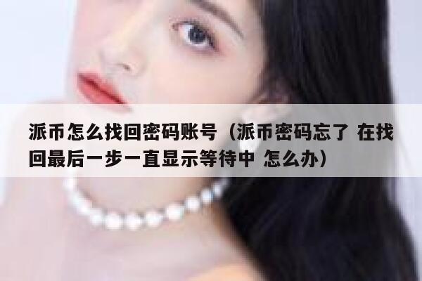 派币怎么找回密码账号（派币密码忘了 在找回最后一步一直显示等待中 怎么办） 第1张