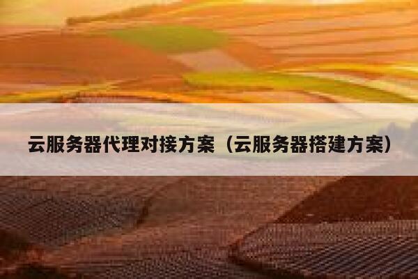 云服务器代理对接方案（云服务器搭建方案） 第1张