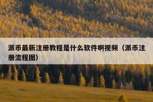 派币最新注册教程是什么软件啊视频（派币注册流程图） 第1张