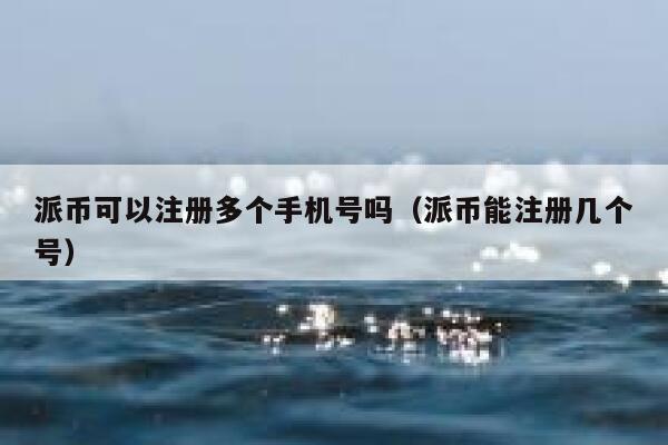 派币可以注册多个手机号吗（派币能注册几个号） 第1张