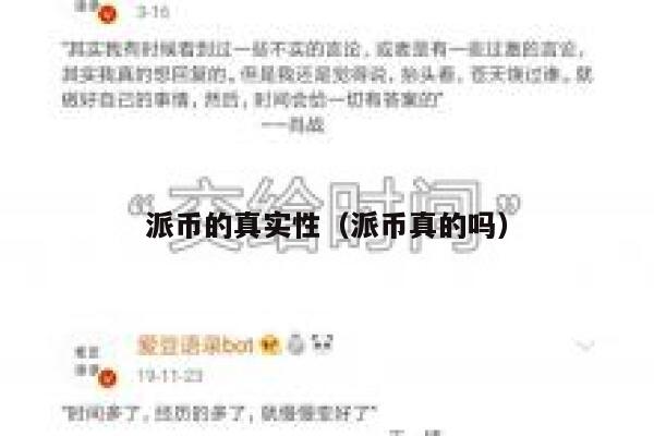 派币的真实性（派币真的吗） 第1张