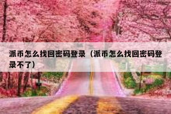 派币怎么找回密码登录（派币怎么找回密码登录不了） 第1张