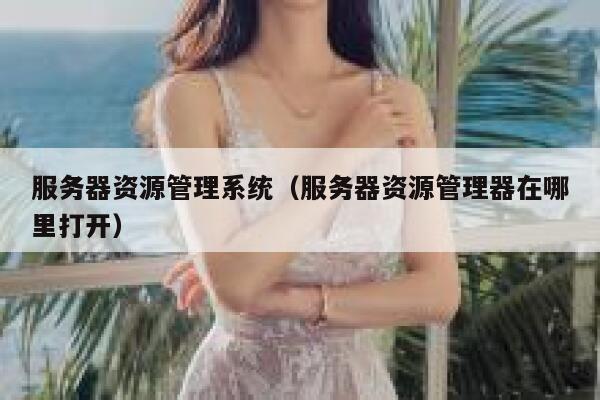 服务器资源管理系统（服务器资源管理器在哪里打开） 第1张