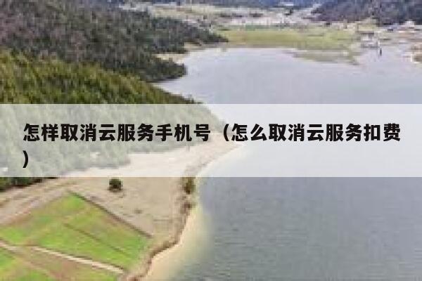 怎样取消云服务手机号（怎么取消云服务扣费） 第1张