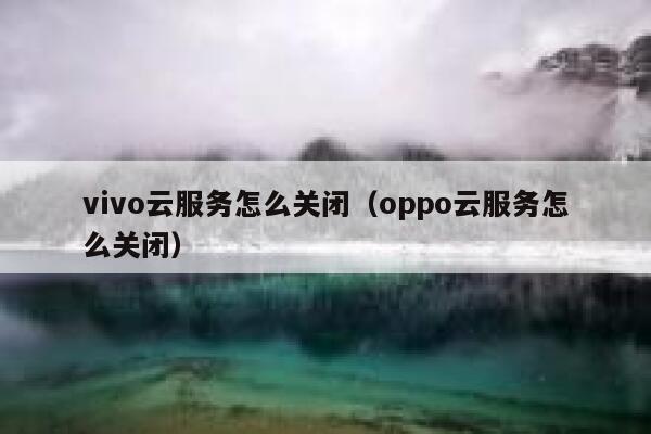 vivo云服务怎么关闭（oppo云服务怎么关闭） 第1张