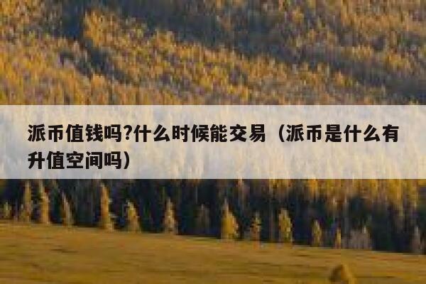派币值钱吗?什么时候能交易（派币是什么有升值空间吗） 第1张
