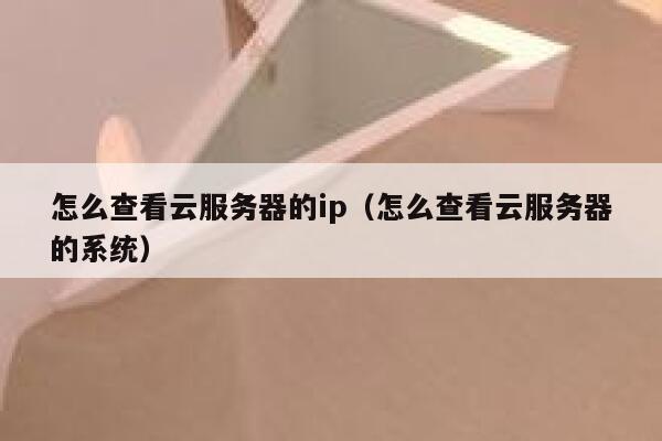 怎么查看云服务器的ip（怎么查看云服务器的系统） 第1张