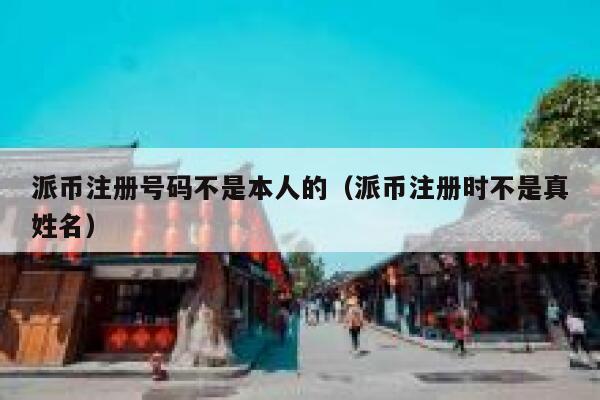 派币注册号码不是本人的（派币注册时不是真姓名） 第1张