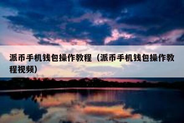 派币手机钱包操作教程（派币手机钱包操作教程视频） 第1张