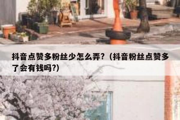 抖音点赞多粉丝少怎么弄?(抖音粉丝点赞多了会有钱吗?) 第1张 抖音点赞多粉丝少怎么弄?(抖音粉丝点赞多了会有钱吗?) 第1张
