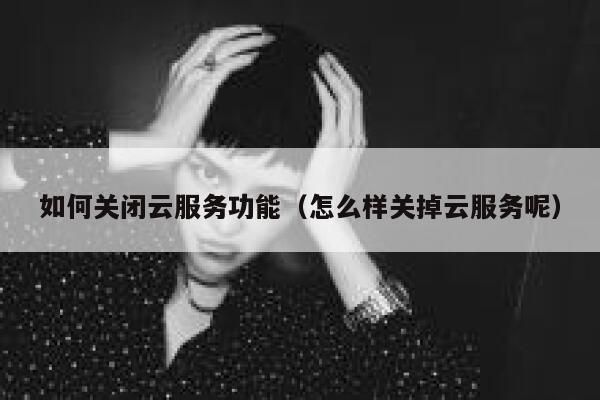 如何关闭云服务功能（怎么样关掉云服务呢） 第1张
