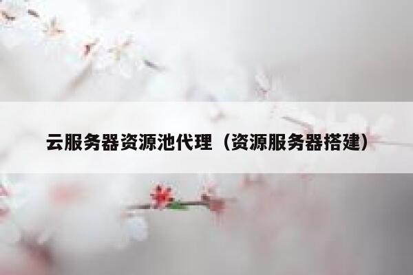 云服务器资源池代理（资源服务器搭建） 第1张