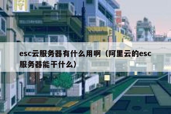 esc云服务器有什么用啊（阿里云的esc服务器能干什么） 第1张