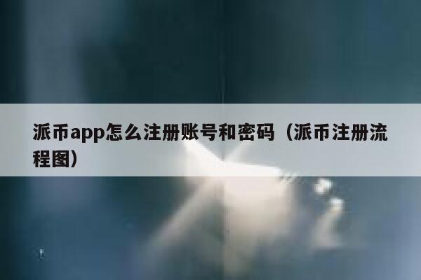 派币app怎么注册账号和密码（派币注册流程图） 第1张