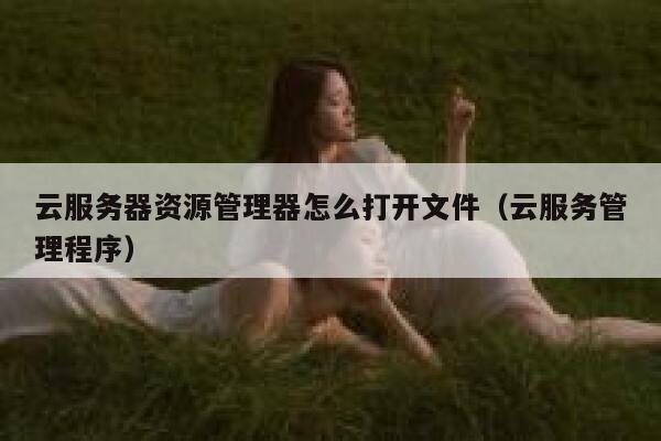 云服务器资源管理器怎么打开文件（云服务管理程序） 第1张