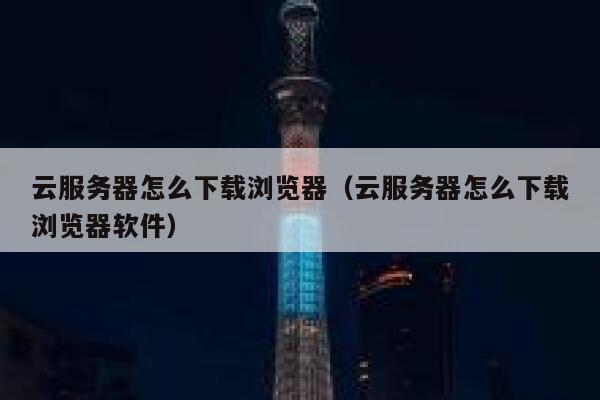 云服务器怎么下载浏览器（云服务器怎么下载浏览器软件） 第1张
