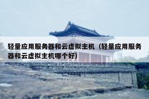 轻量应用服务器和云虚拟主机（轻量应用服务器和云虚拟主机哪个好） 第1张