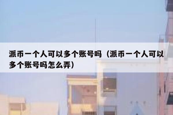派币一个人可以多个账号吗（派币一个人可以多个账号吗怎么弄） 第1张