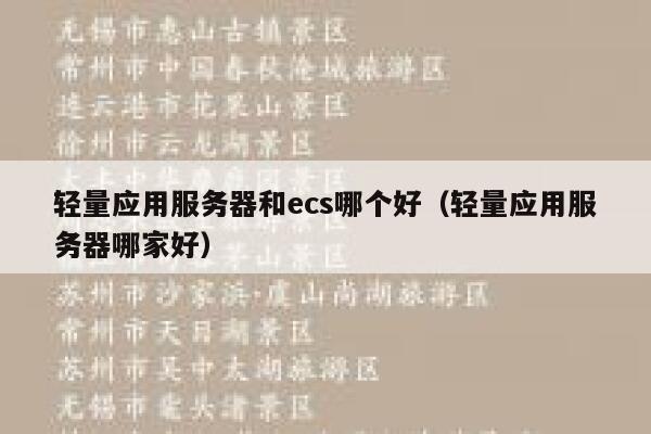 轻量应用服务器和ecs哪个好（轻量应用服务器哪家好） 第1张