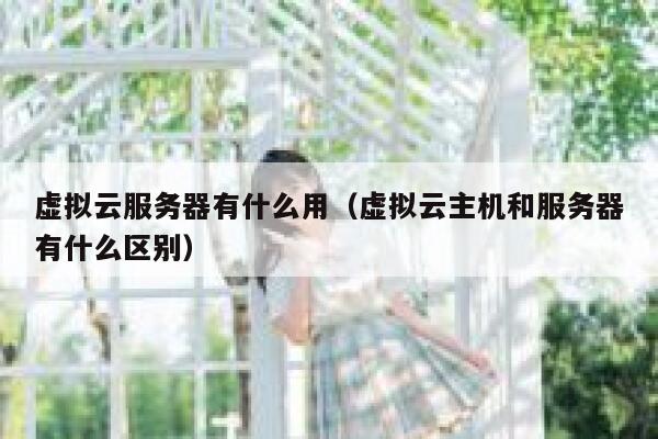 虚拟云服务器有什么用（虚拟云主机和服务器有什么区别） 第1张
