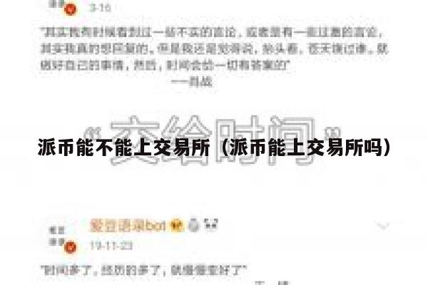 派币能不能上交易所（派币能上交易所吗） 第1张