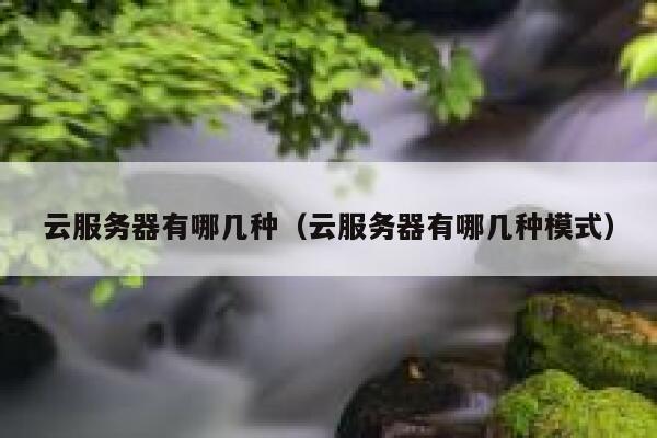云服务器有哪几种（云服务器有哪几种模式） 第1张