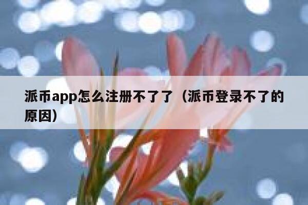 派币app怎么注册不了了(派币登录不了的原因) 第1张 派币app怎么注册不了了(派币登录不了的原因) 第1张